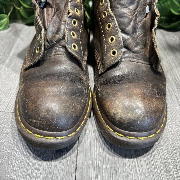 Vintage Dr. Martens 1460 8 Eye Lace Up Boots Men\'s Size 8 Uk 9 US  Brown England main image 11